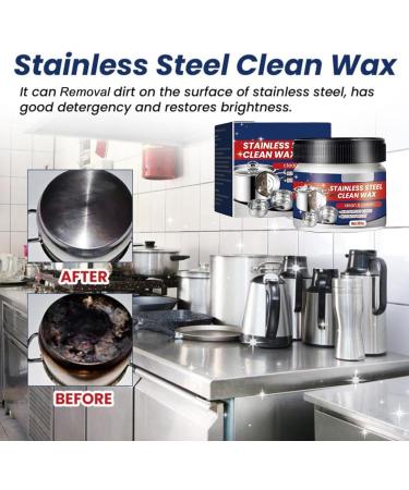 Stainless Steel Cleaning Wax Magical Nano-Technology Stainless Steel Cleaning Paste Stainless Steel Rust Remover Stainless Steel Cleaner for Appliances Cookware Metal Polishing Paste (3Pcs) - Buy Online on GoSupps.com