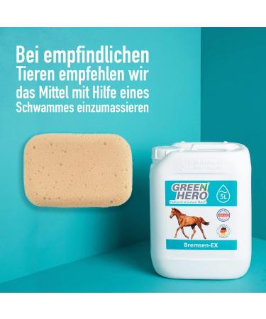 Green Hero Brake-Ex for Horses | 5L Canister with Flairosol Bottle | Insect Defense Spray Against Flies Mosquitoes & More - Buy Online on GoSupps.com