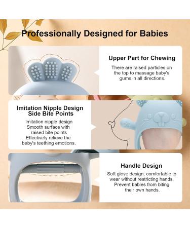 Shop Bite Ring Baby Toys - 2 Pack Dental Aids for 3-12 Months | Perfect Toddler Gifts (Beige + Pink) - Buy Online on GoSupps.com