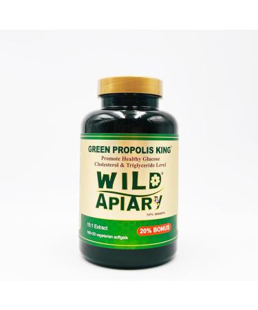 3 Bottles of Wild Apiary Brazilian Green Bee Propolis King Vegetarian Capsule 666.66mg - 120 Vegetarian Softgel -Non Alcoholic Wax Free Sugar Free - Buy Online on GoSupps.com
