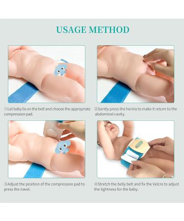 Newborn Adjustable Belly Button Band | Infant Hernia Belt Wrap with Movable Pads - Small Size Truss for Umbilical Hernia Relief - Buy Online on GoSupps.com