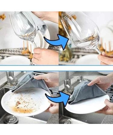 Probablei Streak Free Miracle Cleaning Cloth Reusable Probablei Miracle Cleaning Cloth Probable Cleaning Cloth Fish-Scale Streak Free Glass Cleaning Cloth for Glass Dishes Mirrors (15pcs) - Buy Online on GoSupps.com