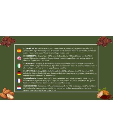 P te Tartiner BIO Dattes Amandes & Cacao Natuvid | 250g | Sans Gluten | Sans Sucres Ajout s & Sans Huile de Palme | Vegan & Naturelle (Seulement 3 Ingr dients) - Buy Online on GoSupps.com