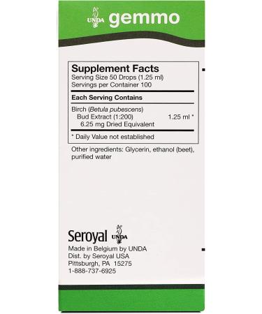 UNDA Gemmo Therapy Birch Bud Extract - Betula Pubescens 4.2 fl. oz | Premium Herbal Supplement for Wellness - Buy Online on GoSupps.com