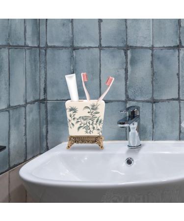 Buy Cabilock Ceramic Toothbrush Holder - Versatile Bathroom Accessory for Washbasins | American Style Toothpaste Storage - Buy Online on GoSupps.com