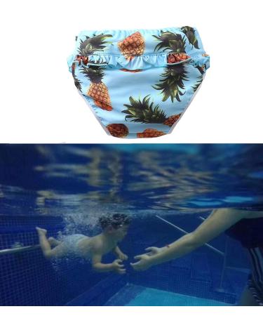 Shop Adorable Reusable Baby Swimming Trousers | Girls Swimming Diaper for Toddlers 0-4 Years - Blue Pineapple (L-28-36LB/2-3 Years) - Buy Online on GoSupps.com