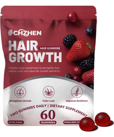 YKSDQ Hair Growth Support Soft Chews for Women and Men - with Key Ingredient Lustriva Plus Biotin Peptides & Silica - Vegan Hair Vitamin Gummies for Thickening Strength and Healthy Shine (1) - Buy Online on GoSupps.com