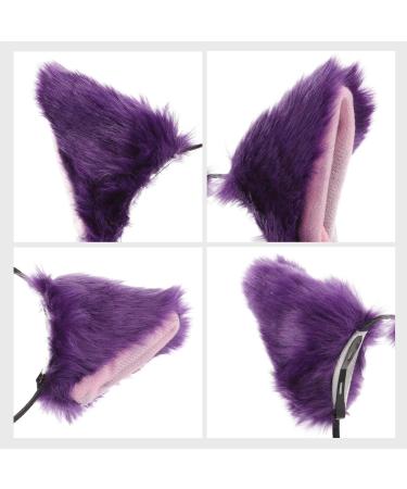 Healeved Faux Fur Cat Ears Headband - Purpless Halloween Headband for Women Soft Fabric Plush Fox Ears Headband for Halloween Thanksgiving Party Cosplay - Buy Online on GoSupps.com