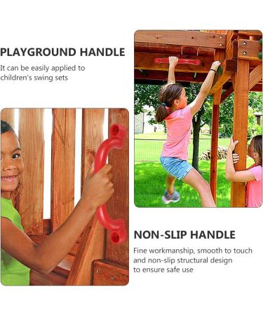 Toyvian Black Playground Safety Handles - Non-Slip Plastic Hand Grips for Swing Set, Indoor/Outdoor Use - Buy Online on GoSupps.com