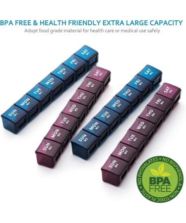XL Monthly Pill Organizer - 28 Day Pill Box with Large Compartments for Once a Day Medication, Weekly Vitamin Organizer for Daily Pill Keeper - Buy Online on GoSupps.com