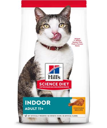 Hill's Science Diet Adult 11+ Chicken Recipe Dry Cat Food | Adult Urinary & Hairball Control Wet Food Bundle 3.17 kg (Pack of 1) Adult 11++ Cat Food - Buy Online on GoSupps.com