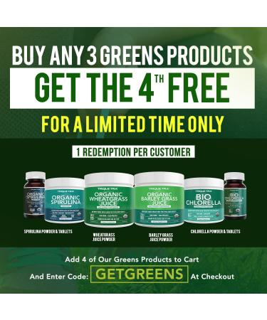 Organic Chlorella Powder - 4 Certifications, Raw & Sun Grown - High Nutrient & CGF Levels, 75 Servings - Buy Online on GoSupps.com