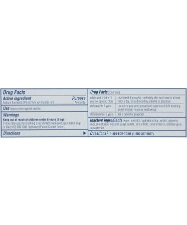Tom's of Maine Sea Salt Whitening Toothpaste - Refreshing Mint, 4.7 oz | Natural Dental Care - Buy Online on GoSupps.com