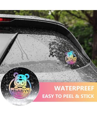 Baby on Board Stickers - Cute Removable Car Safety Stickers (2PCs) - International Shipping Available - Buy Online on GoSupps.com