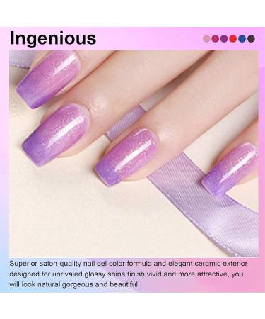 4-Piece Colour Changing Gel Nail Polish Set - UV Gel Nail Polish Set Soak Off Gel Nail Polish - Long Lasting Shiny Shellac Nail Polish Art Manicure Kit Best Gift for Women - Buy Online on GoSupps.com
