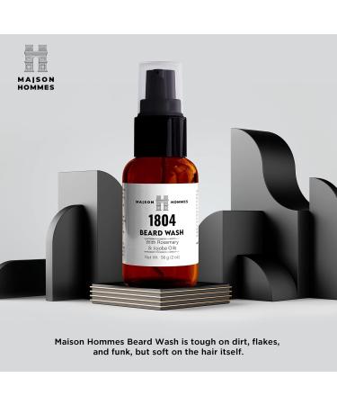 Beard Wash with Organic Jojoba & Rosemary Oil | Softens & Conditions for Grooming | Best Beard Care Product for Growth & Moisture - Buy Online on GoSupps.com