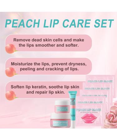 Peach Lip Balm Set - Lip Masks with Peach Extract - Lip Scrub Lip Scrub Bubble Lip Balm and Lip Mask - Lip Care for Women - Lip Repair Care Set as Gift Set on The Festival - Buy Online on GoSupps.com