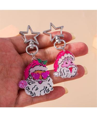 Shop VSilay Lianxue Multi-Colored Acrylic Santa Claus Key Pendant - Stylish Christmas Keychain & Bag Decoration - International Shipping Available - Buy Online on GoSupps.com