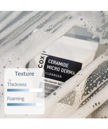 coxir CERAMIDE MICRO DERMA CLEANSER | Clean beauty| Paraben free soft clear gel low pH deep hydrating foaming cleanser is good for sensitive skin 120ml 4.23 fl.oz.  - Buy Online on GoSupps.com