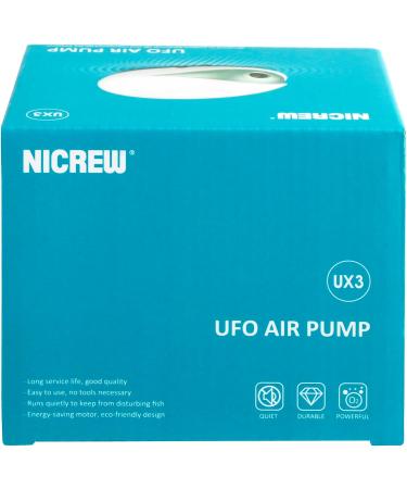 Nicrew Ultra-Quiet Aquarium Air Pump (Up to 100L) - Adjustable Flow 35 dB Includes Hose & Check Valve Energy-Efficient 1.7W - Buy Online on GoSupps.com
