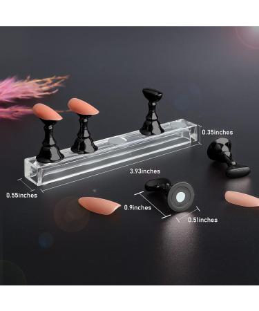 Justotry 2 Set Black Nagel Stand - Perfect Display for Press on Nails & Acrylic Nail Art | DIY Fake Nails Holder & Accessories - Buy Online on GoSupps.com