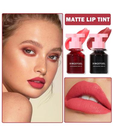 2PCS Lip Tint Set - Long Lasting Velvet Lip Gloss & Waterproof Lip Stain for Lips & Cheeks | Non-Sticky Makeup | International Shipping - Buy Online on GoSupps.com