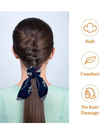 Music Notes & Guitar Hair Scrunchies Set - 6 Pcs Elastic Hair Ties for Women & Teen Girls - Buy Online on GoSupps.com