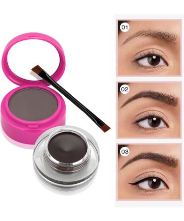 Eyebrow Powder - 2 in 1 Brow Powder Sculpting - Double Head Waterproof Brow Make Up Kit Brow Contour Kit for Girls Women 3 - Buy Online on GoSupps.com