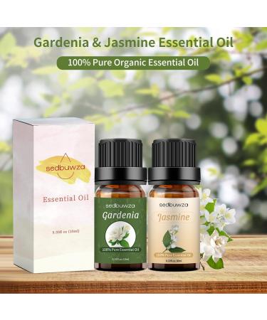 Sedbuwza Gardenia Jasmine Essential Oil Set - 2 x 10ml for Diffuser Aromatherapy Soap & Candle Making - Buy Online on GoSupps.com