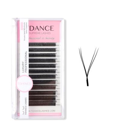 TDANCE YY Eyelashes Extension Lashes D Curl 0.05mm Thickness Volume Extension 2D Fans 8-15mm Y Lashes Long Lasting Easy Application Lashes Premade Fans Matte Black Lashes(YY D-0.05 8-15mm) YY-D-0.05-8-15mm 1 Count (Pack...