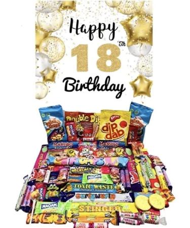 Happy 18th Birthday sweets pick n mix The ultimate retro sweet selection 70s 80s Box sweet Hamper -Present gift for Birthday Christmas well done Thank you