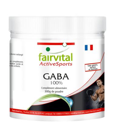 Fairvital | GABA 100% Powder 300g - BOX for 200 Days - Highly Dosed - VEGAN - Gamma-aminobutyric