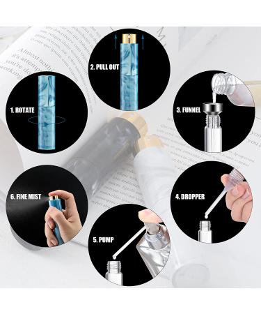 Lil Ray 5 PCS Marble Pattern Perfume Atomizer Bottles Set - Refillable Mini Travel Size Spray Bottle for Women & Men (10ML, 5 Colors) - Buy Online on GoSupps.com