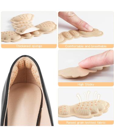 8PCS Beige Heel Cushion Pads for Loose Shoes - Adhesive Inserts for High Heels - Reusable Heel Guards Liners to Improve Shoe Fit - Buy Online on GoSupps.com