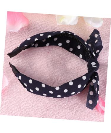 minkissy Bowknot Hair Band Women Hair Hoop Women Headband Polka Dot Headband Blue Miss Black and White Stripes Head Hair Accessories - Buy Online on GoSupps.com