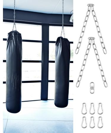 Buy QWORK 4-Stranded Punching Bag Suspension Chain - Durable Stainless Steel 50cm Length 360 Rotation 70kg Capacity - Ideal for Boxing Bags - Buy Online on GoSupps.com