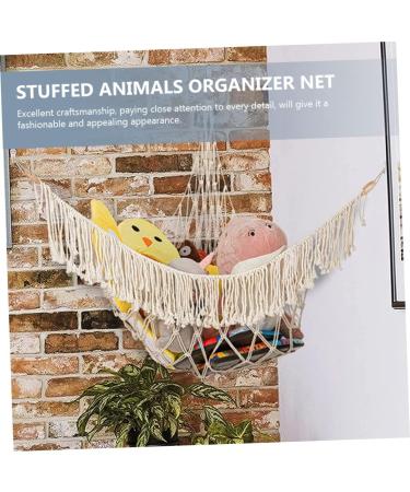 Fomiyes 2-St Stand for Yoga Balls & Soft Toy Hammock | Woven Network Toy Organizer & Bohemian Animal Basket - Buy Online on GoSupps.com