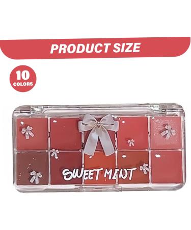 Pastoralist 10 color lip palette jelly lip gloss palette 10 color moisturizing lip palette high pigmented lipstick palette long lasting lip gloss vibrant lip gloss for women and girls - Buy Online on GoSupps.com