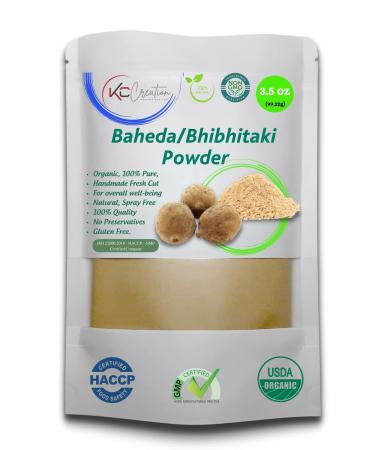 Organic Baheda Powder/ Bibhitaki Fruit Powder (Terminalia bellirica ) (3.5oz)