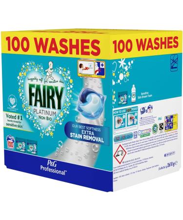 Fairy Non Bio Platinum Pods with Extra Stain Removal 100 Wash - Buy Online on GoSupps.com