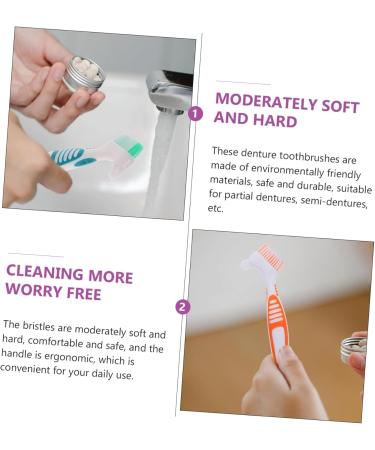 Fomiyes 4-Piece Toothbrush Stops - Brushwood Cleaning Tool for Home Prosthesis & Dentures | Denture Cleaner & Colored Rubber TPE Hand Tools - Buy Online on GoSupps.com