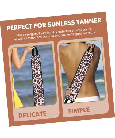 TOVINANNA Leopard Pull Back Self Tanner Strip Self Tan Applicator Self Tanning Back Applicator Tan Mitt Applicator for Back Self Tan Back Applicator Tanning Oil Strip Tool Fiber Lotion - Buy Online on GoSupps.com