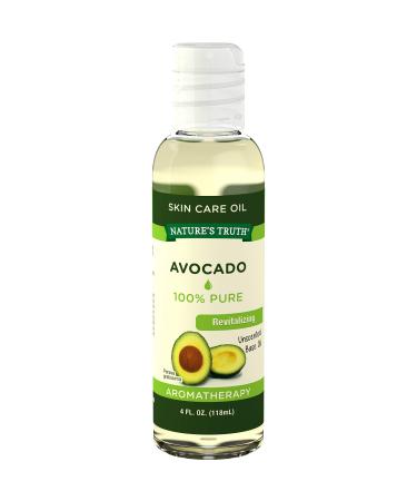 Nature's Truth Cold Pressed Skin Care Base Oil  Avocado  4 Fluid Ounce Avocado 4 Fl Oz (Pack of 1)