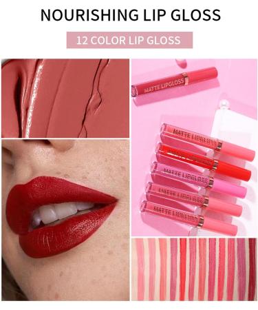 Liquid lipstick lip plumper makeup pigmented longlasting lip gloss velvet gift for girls and women E A 1 piece 1er Pack E - Buy Online on GoSupps.com