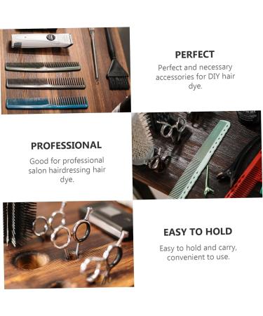 Ipetboom Set Hair Dying Brush Highlight Comb Hair Dye Color Brush Tinting Bowl Hair Dye Diy Tools Mixing Tint Bowl Dye Brush Comb Hair Coloring Kit Dye Hair Kit T Tool Kits Baking Oil White 23 6.5 0.5CM White - Buy Online on GoSupps.com