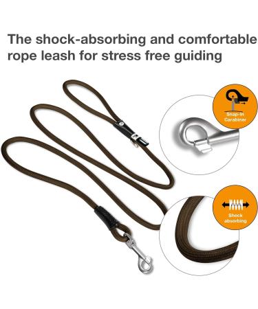 Stretch Comfort Leash Brown M - Durable & Flexible Dog Leash for Ultimate Comfort | International Shipping Available - Buy Online on GoSupps.com