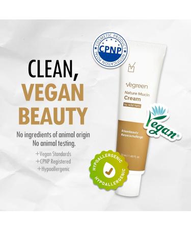 VEGREEN Nature Skin Mucin Hydrating Moisturizer - Vegan Face Cream for Dark Spots | Best Korean Beauty Snail Mucin Alternative for All Skin Types - 1.7 fl oz - Buy Online on GoSupps.com