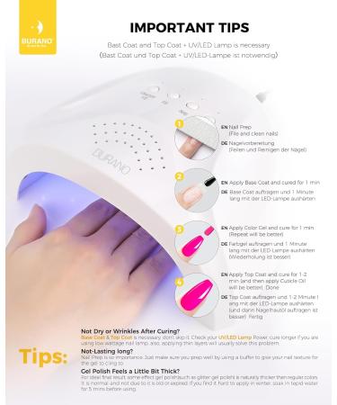 BURANO Gel Nail Polish 15ml - Hot Pink Neon Gel Colors for DIY Nail Art | Soak Off UV LED | Best Quality Gel Polish - Buy Online on GoSupps.com