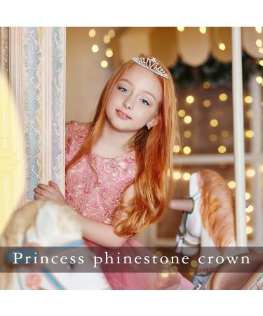 Otuuz 32-Piece Girls Crystal Tiara Crown Set - Rhinestone Headband for Wedding, Prom, Birthday Party - Silver Heart Crown - Hair Jewelry - Buy Online on GoSupps.com
