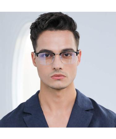 GUZTAG Blue Light Blocking Glasses - Stylish Black Computer Glasses for PC TV & Phone - No Prescription Needed - Buy Online on GoSupps.com